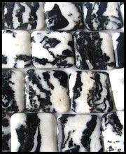 Load image into Gallery viewer, Hot 1 Black &amp; White Zebra Agate Square Bead 008613 - PremiumBead Alternate Image 2
