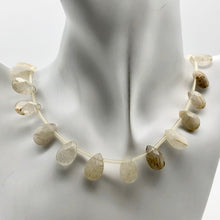 Load image into Gallery viewer, Shine! 6 Natural Faceted Rutilated Quartz Briolette Beads - PremiumBead Alternate Image 8
