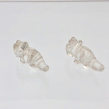 Load image into Gallery viewer, Dinosaur 2 Carved Quartz Triceratops Beads | 21.5x12x7.5mm | Clear - PremiumBead Alternate Image 7
