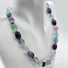 Load image into Gallery viewer, Rare! Carved 14x10mm Oval Fluorite 13&quot; Bead Strand! - PremiumBead Alternate Image 2
