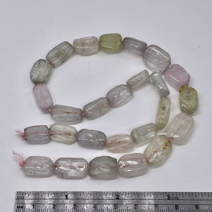 Kunzite 48g Flat Nugget | 17x11x6 to 12x9x5mm | Lavender Green | 26 Strand