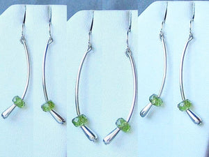Green Peridot & 925 Sterling Silver Earrings 6487 - PremiumBead Alternate Image 4