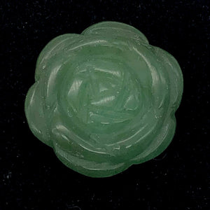 Aventurine Carved Rose Worry-stone Figurine | 20x6mm | Green