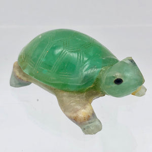 Natural Fluorine Turtle Figurine | 2 1/8x1 3/8x3/4" | Green | 235 carats | 10856 - PremiumBead Primary Image 1