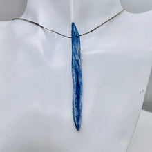 Load image into Gallery viewer, Kyanite 5.28g Spear Pendant Bead | 79x8x3mm | Blue Silver | 1 Bead |
