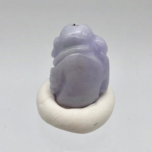26.9cts Hand Carved Buddha Lavender Jade Pendant Bead | 21x14.5x10mm | Lavender - PremiumBead Alternate Image 8