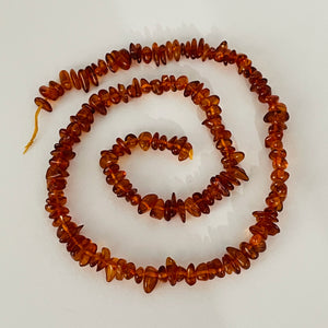 Amber Nugget Chip Bead Strand | 6x4x3 to 9x4x4mm | Orange | 150 Beads |