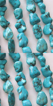 Load image into Gallery viewer, Turquoise Howlite Nugget Bead Strand 110171B - PremiumBead Primary Image 1
