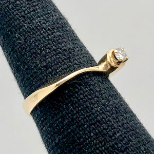 Natural Diamond Solid 14K Yellow Gold Pinky Ring Size 4 1/2 9982Am - PremiumBead Alternate Image 8