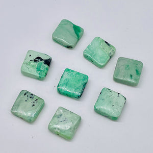 8 Beads of Mint Green Turquoise Square Coin Beads 7412G