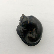 Load image into Gallery viewer, Carved Teak Kitty Cat On Clam Shell Ojime Netsuke Bead | 19x19x23mm | Brown - PremiumBead Alternate Image 3
