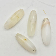 Load image into Gallery viewer, 4 (Four) Pristine White Dendritic 28x10x10mm Opal Triangle cut Beads - PremiumBead Primary Image 1
