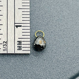 .71cts Natural Black Conflict Free Diamond 18K Pendant Bead | 5x4.25mm |