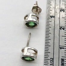 Load image into Gallery viewer, May Birthstone! Round 5mm Created Green Emerald Sterling Silver Stud Earrings - PremiumBead Alternate Image 6
