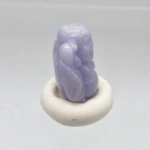 26.9cts Hand Carved Buddha Lavender Jade Pendant Bead | 21x14.5x10mm | Lavender - PremiumBead Alternate Image 9