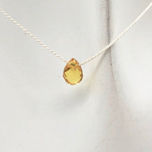 Load image into Gallery viewer, 1 Natural Untreated Yellow Sapphire Faceted Briolette Bead - PremiumBead Alternate Image 2
