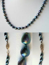 Load image into Gallery viewer, Fab Blue Peacock Freshwater Pearl &amp; 14Kgf 26 inches Strand/String Necklace 9811 - PremiumBead Primary Image 1
