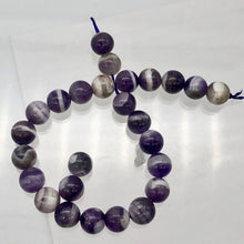Load image into Gallery viewer, Amethyst Banded Round Bead Strand | 8mm | Purple/White | 52 Bead(s)
