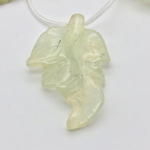 Carved Green Prehnite Leaf Briolette Bead Strand 109886C - PremiumBead Alternate Image 4