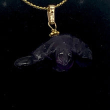 Load image into Gallery viewer, Amethyst 14K Gold Filled Manatee Pendant | 1&quot; Long | Purple | 1 Pendant |
