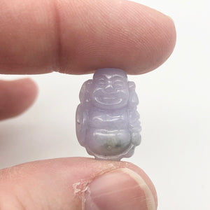 22cts Hand Carved Buddha Lavender Jade Pendant Bead | 21x14x9.5mm | Lavender - PremiumBead Alternate Image 10