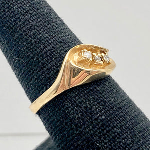 Natural Diamonds Solid 14K Yellow Gold Ring Size 6 3/4 9982AL - PremiumBead Alternate Image 7