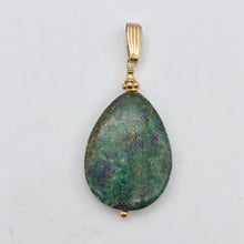 Load image into Gallery viewer, Natural Ruby Zoisite and 14K Gold Filled Pendant, 2&quot;, Green/Red 507162C - PremiumBead Alternate Image 4
