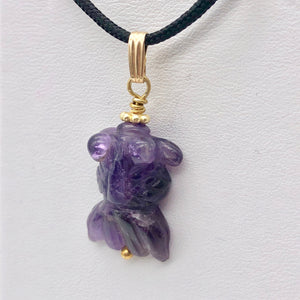 Amethyst Goldfish Pendant Necklace | Semi Precious Stone Jewelry | 14k Pendant - PremiumBead Alternate Image 4