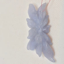 Load image into Gallery viewer, 75cts Hand Carved Blue Chalcedony Flower Bead 009850P - PremiumBead Alternate Image 2
