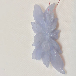 75cts Hand Carved Blue Chalcedony Flower Bead 009850P - PremiumBead Alternate Image 2
