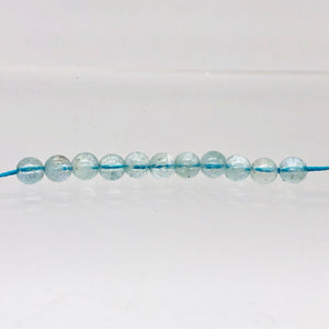 11 Natural Aquamarine Round Beads | 5.5mm | 11 Beads | Blue | 6655A - PremiumBead Alternate Image 3