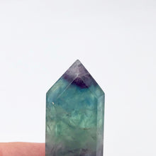 Load image into Gallery viewer, Fluorite Rainbow Crystal with Natural End |2.75x.88x.5&quot;|Green Blue Purple| 1444Q - PremiumBead Alternate Image 10
