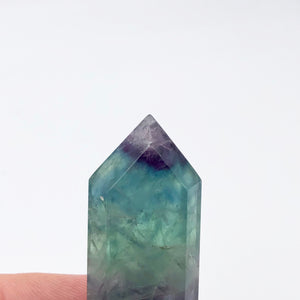 Fluorite Rainbow Crystal with Natural End |2.75x.88x.5"|Green Blue Purple| 1444Q - PremiumBead Alternate Image 10