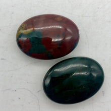 Load image into Gallery viewer, Rare Large Bloodstone Oval Pendant Bead | 25x17x7mm | 2 beads | - PremiumBead Primary Image 1
