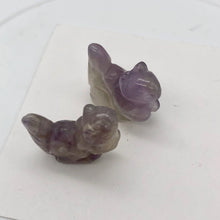 Load image into Gallery viewer, Charming Carved Amethyst Squirrel Figurine | 22x15x10mm | Purple - PremiumBead Alternate Image 12
