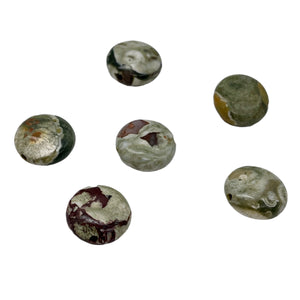 Raintree Rhyolite Jasper 11mm Coin Bead Strand 109538