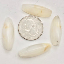 Load image into Gallery viewer, Pristine White Dendritic 28x10x10mm Opal Triangle cut Bead Strand - PremiumBead Alternate Image 4
