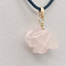 Load image into Gallery viewer, Trumpeting Elephant in Rose Quartz &amp; 14K Gold Filled Pendant 508570G - PremiumBead Alternate Image 6
