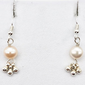 Gorgeous Natural Fresh Water Pearl Solid Sterling Silver Earrings | 1 1/4 inch | - PremiumBead Primary Image 1