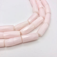 Load image into Gallery viewer, 2 Mangano Pink Calcite Faceted Tube Beads | AAA Quality | 20x10mm | 2 Beads - PremiumBead Alternate Image 7
