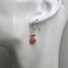 Load image into Gallery viewer, Gemmy Rhodocrosite Sterling Silver Drop Earrings | 1 1/4&quot; Long | Pink Silver |
