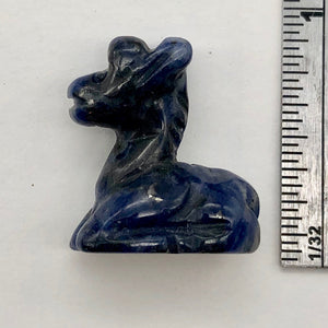 Carved Animal Sodalite Giraffe Figurine Worry Stone