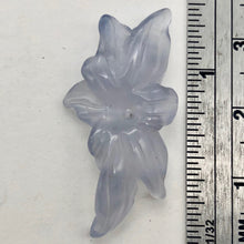 Load image into Gallery viewer, 13.7cts Exquisitely Hand Carved Blue Chalcedony Flower Pendant Bead - PremiumBead Primary Image 1
