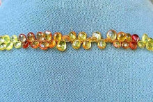 Load image into Gallery viewer, Flaming Multi-Hue Sapphire Briolette Strand 77cts 6085 - PremiumBead Alternate Image 3
