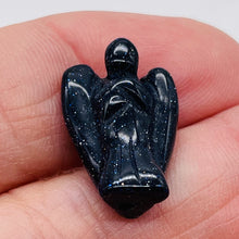 Load image into Gallery viewer, Guardian Angel Blue Angel | 21x14x9mm | Goldstone | 1 Figurine |
