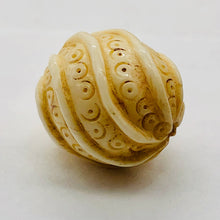 Load image into Gallery viewer, Carved Octopus Tentacle Swirl Waterbuffalo Bone Bead 10760A
