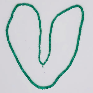 Emerald Graduated Faceted 17" Strand Rondell | 2-3 mm | Green | 300 Beads |