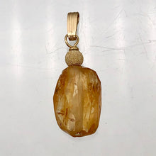 Load image into Gallery viewer, Topaz Precious Faceted Crystal Drop 14K Gold Filled Pendant | 1&quot; Long | Orange |
