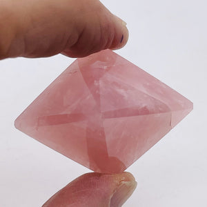 Rose Quartz Double Pyramid | 47x43mm | Pink | 1 Display Specimen |