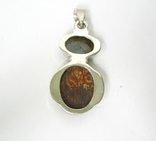 Load image into Gallery viewer, Exotic Labradorite, Fossil &amp; Sterling Silver Pendant 7358 - PremiumBead Alternate Image 3
